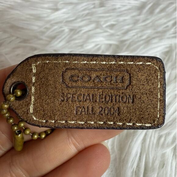 1.5" y2k COACH Vintage Special Edition 2004 Fob Bag Charm Hang tag Hangtag - Picture 2 of 2